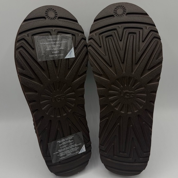 NEW NIB UGG Brown Black Pony Hair Cheetah Leopard Print Pattern Tasman Slippers - Picture 5 of 9